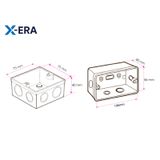  Đế âm đơn, hộp âm tường ổ cắm, công tắc, kích thước 10 x 6 x 4 Dvcom 