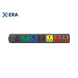  Ổ cắm kéo dài đa năng LiOA 6 ổ cắm 3 chấu 2 công tắc 6D52N (5m) 