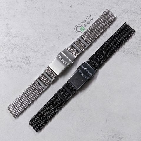  Dây thép linh kiện kiểu Shark Mesh loại tốt đầu phẳng gắn được nhiều loại đồng hồ, có đủ size và đủ màu 