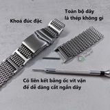  Dây thép linh kiện kiểu Shark Mesh loại tốt đầu phẳng gắn được nhiều loại đồng hồ, có đủ size và đủ màu 