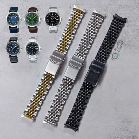  Dây thép linh kiện kiểu hạt gạo cho Seiko Alpinist 20mm (SARB017, SPB121, SPB157, SPB377, v.v...) 