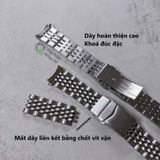 Dây thép linh kiện kiểu hạt gạo cho Seiko Presage mặt men sứ 40.5mm (SARW011, SARW029, SPB085, SARD015, ...) 