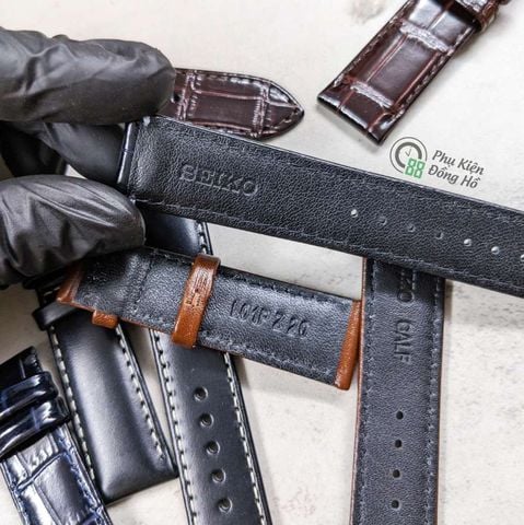  Dây da chính hãng Seiko size 20mm (xài với khoá gập) 