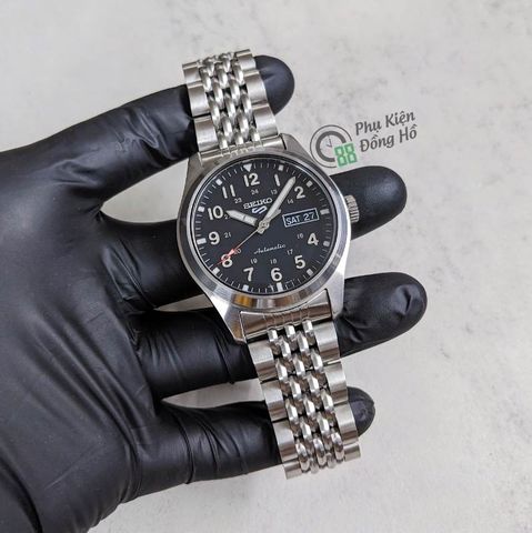  Dây thép kiểu hạt gạo Beads of Rice V2 cho Seiko 5 Quân Đội mới size 39.4mm (SRPG27, SRPG31, SRPH29, ...) 