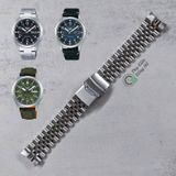  Dây thép đặc xịn kiểu Jubilee cho Seiko 5 Quân Đội mới size 39.4mm (SRPG27, SRPG31, SRPH29, ...) 
