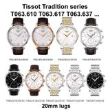  Dây thép cao cấp kiểu zin dành cho Tissot Tradition 20mm (T063.610, T063.617, T063.637, ...) 