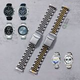  Dây thép linh kiện kiểu hạt gạo loại tốt dành cho Seiko Chronograph Spirit 40mm size dây 20mm 