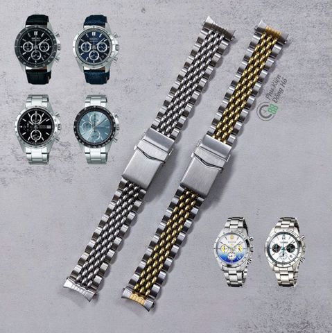  Dây thép linh kiện kiểu hạt gạo loại tốt dành cho Seiko Chronograph Spirit 40mm size dây 20mm 