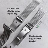  Dây thép kiểu Mesh loại cao cấp đầu thẳng gắn được nhiều loại đồng hồ 