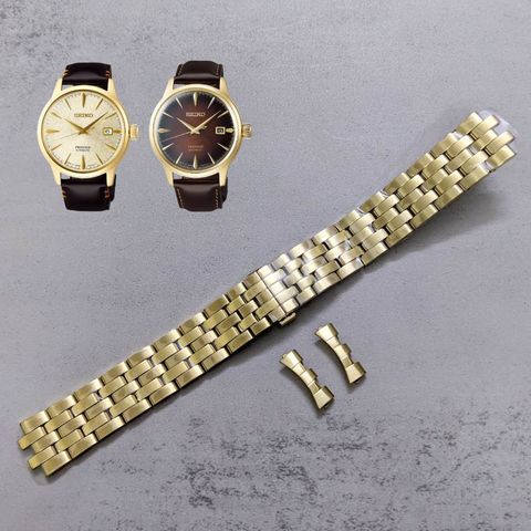  Dây thép chính hãng mạ vàng Seiko Cocktail (SRPD36, SRPH78, ...) 