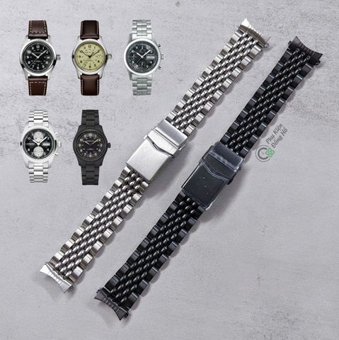  Dây thép linh kiện kiểu hạt gạo cho Hamilton Khaki Field & Chrono Auto size 38mm 