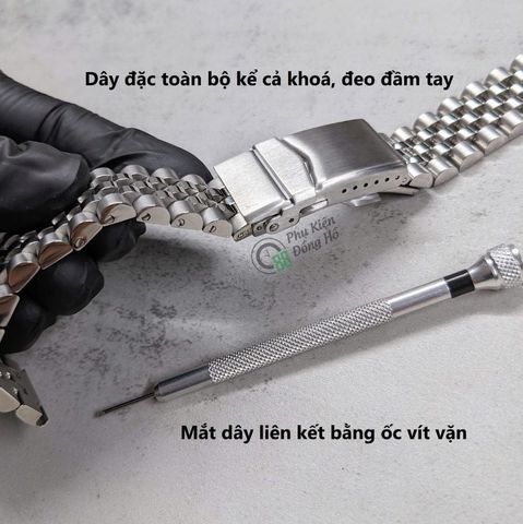  Dây thép linh kiện kiểu Jubilee loại tốt đầu thẳng gắn được nhiều loại đồng hồ, có đủ size và đủ màu 