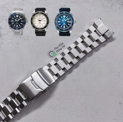  Dây thép đặc xịn kiểu HEXAD cho Seiko Samurai 44mm (SRPB53, SRPE37, SRPJ93, ...) 