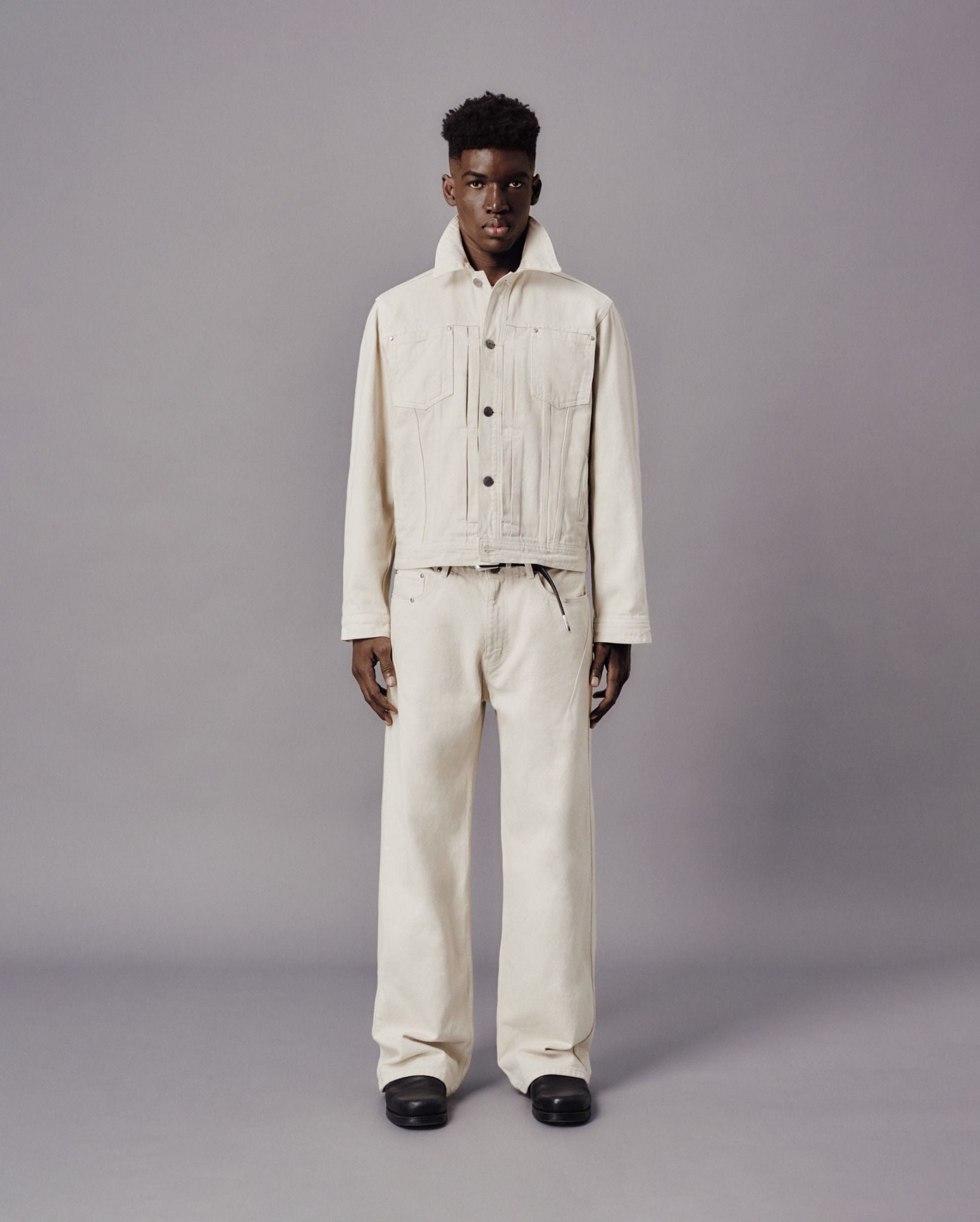  MAVERIK® TRUCKER DENIM JACKET ( CREAM WHITE ) 