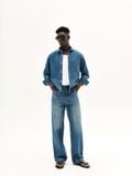  MAVERIK® BUTTON WASHED DENIM SHIRT ( INDIGO BLUE ) 