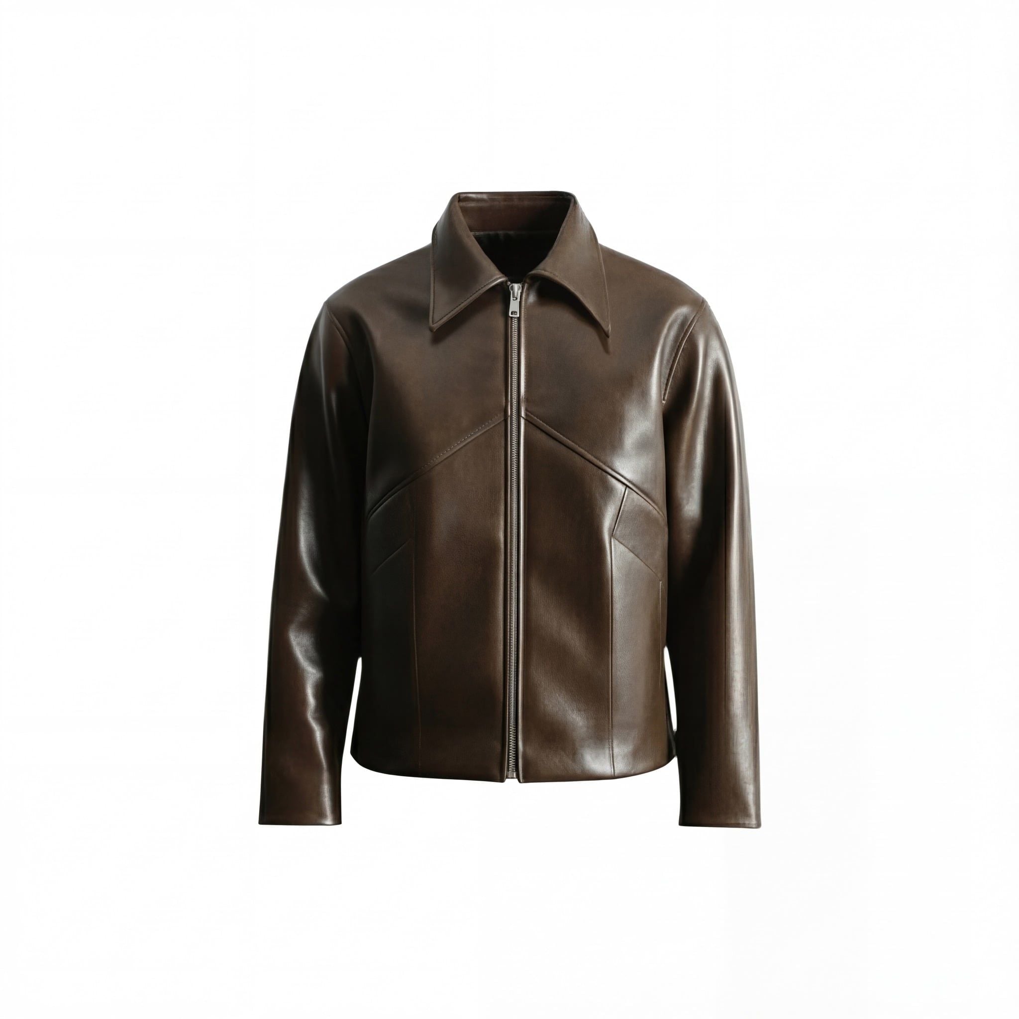  MAVERIK® SECOND SKIN LEATHER ZIP JACKET ( SMOKED COCOA ) 
