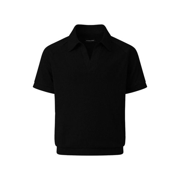  MAVERIK® RIB POLO SHIRT (BLACK) 