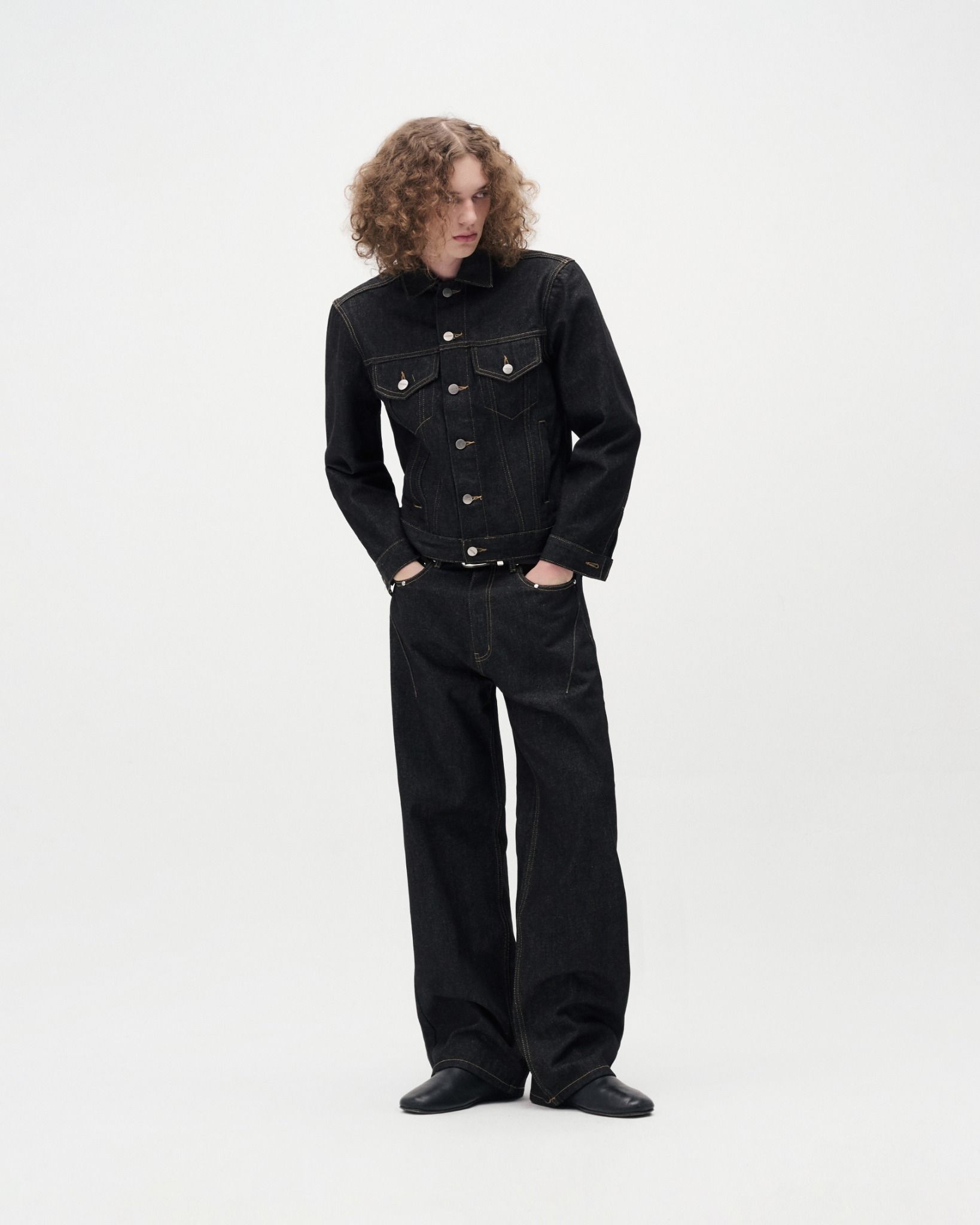  MAVERIK® BLACK TRUCKER RAW DENIM JACKET 