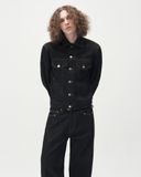  MAVERIK® BLACK TRUCKER RAW DENIM JACKET 