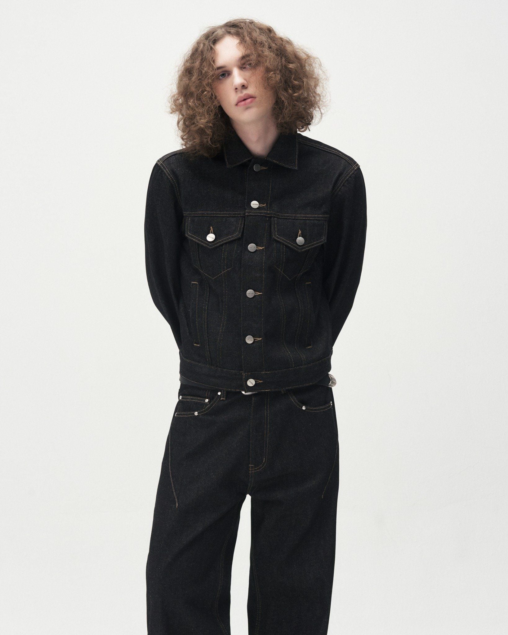  MAVERIK® BLACK TRUCKER RAW DENIM JACKET 