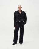  MAVERIK® OVERSIZED PLEATED SHIRT ( BLACK ) 