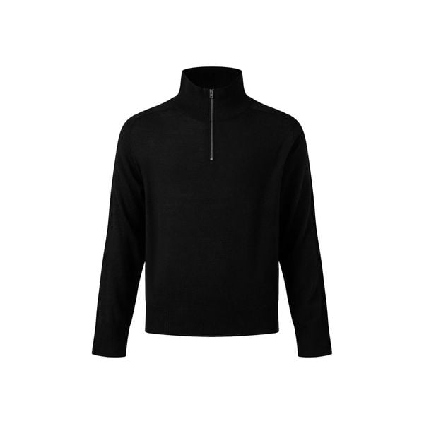  MAVERIK®  LONG SLEEVE HALF ZIP KNIT SHIRT ( BLACK ) 