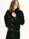  MAVERIK®  TRUCKER RAW DENIM JACKET ( BLACK ) 