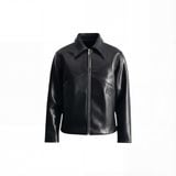  MAVERIK® SECOND SKIN LEATHER ZIP JACKET ( OBSIDIAN BLACK ) 