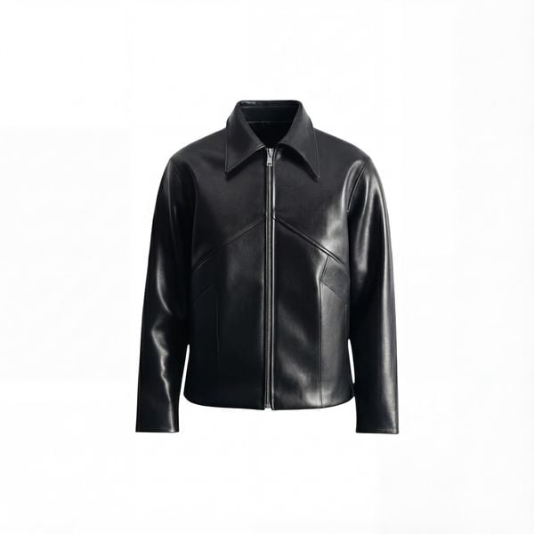  MAVERIK® SECOND SKIN LEATHER ZIP JACKET ( OBSIDIAN BLACK ) 