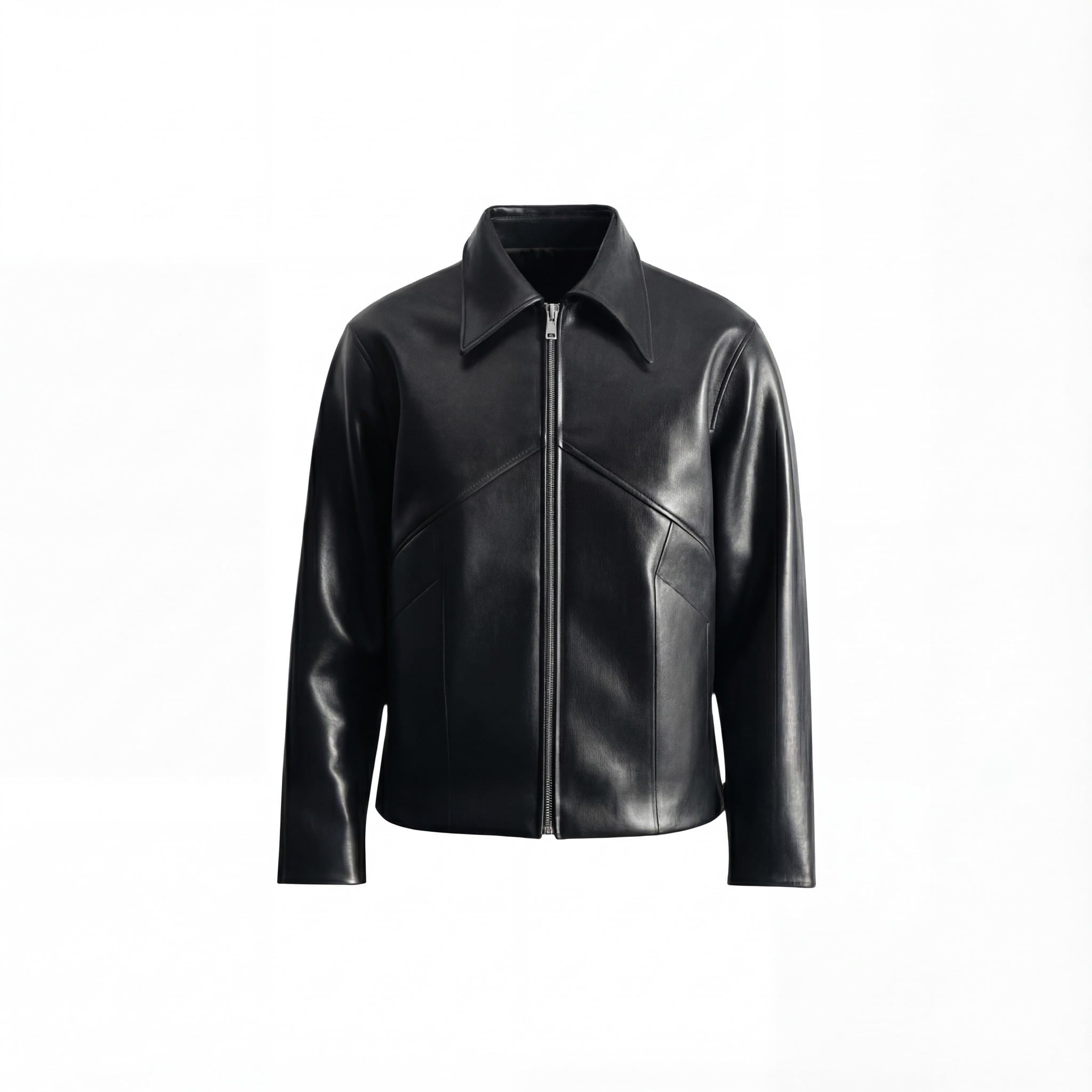  MAVERIK® SECOND SKIN LEATHER ZIP JACKET ( OBSIDIAN BLACK ) 