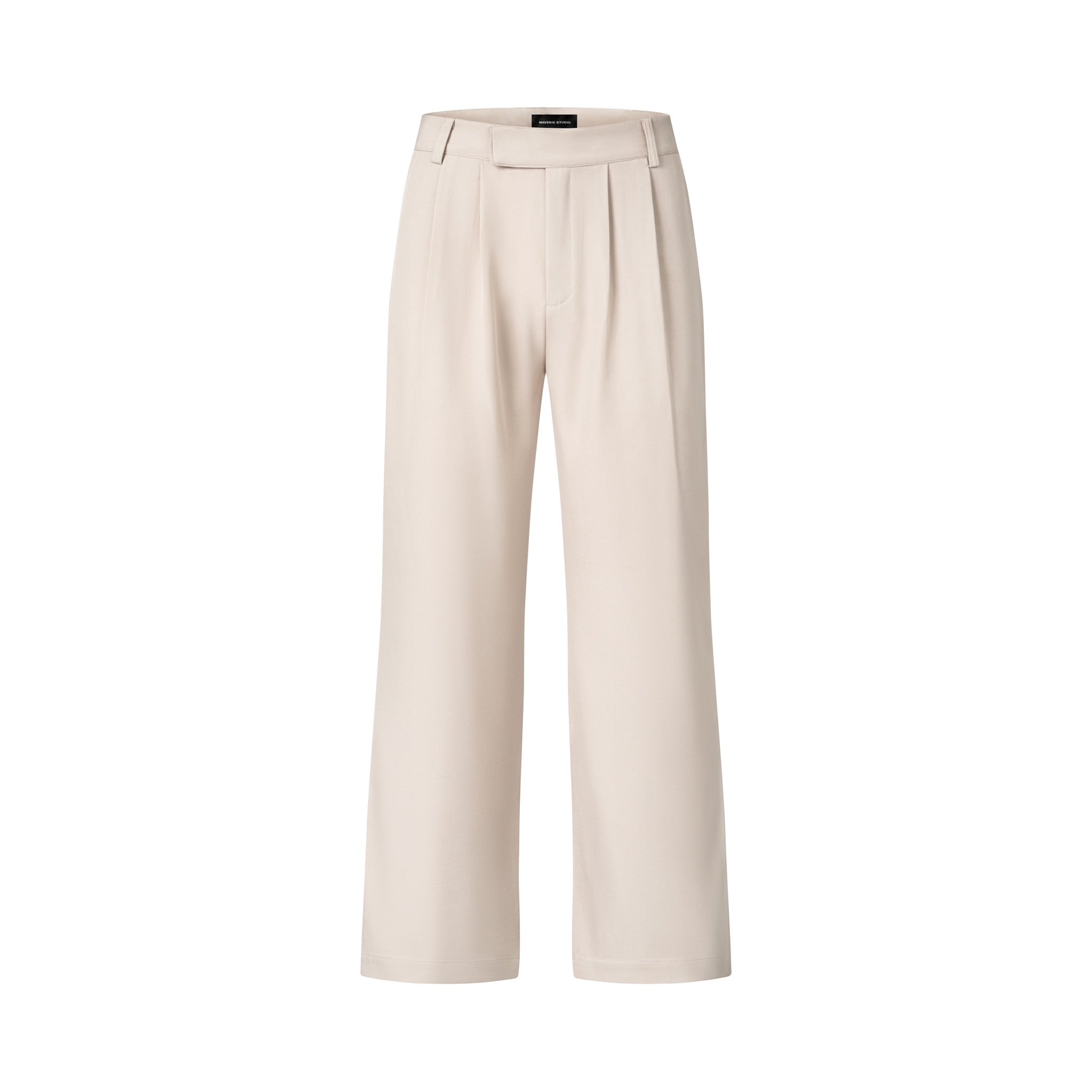 Maverik Studio MAVERIK® PLEATED FLARED TROUSERS ( CREAM )