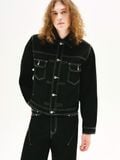  MAVERIK®  TRUCKER RAW DENIM JACKET ( BLACK ) 