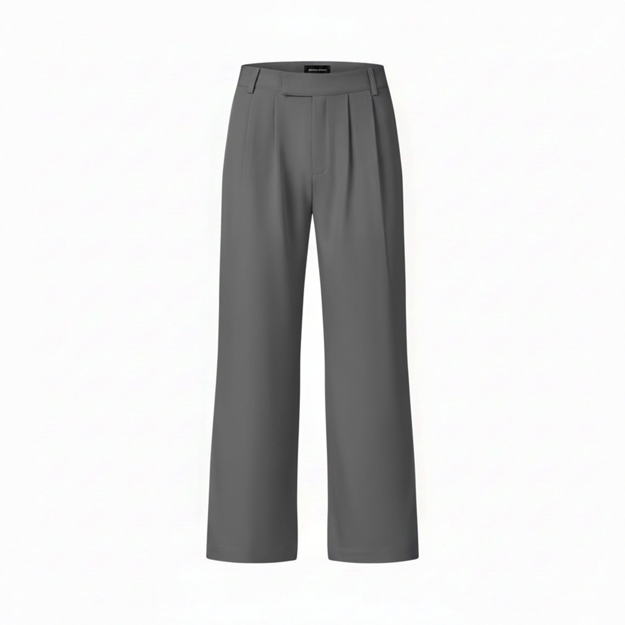 Maverik Studio MAVERIK® PLEATED FLARED TROUSERS ( GREY )