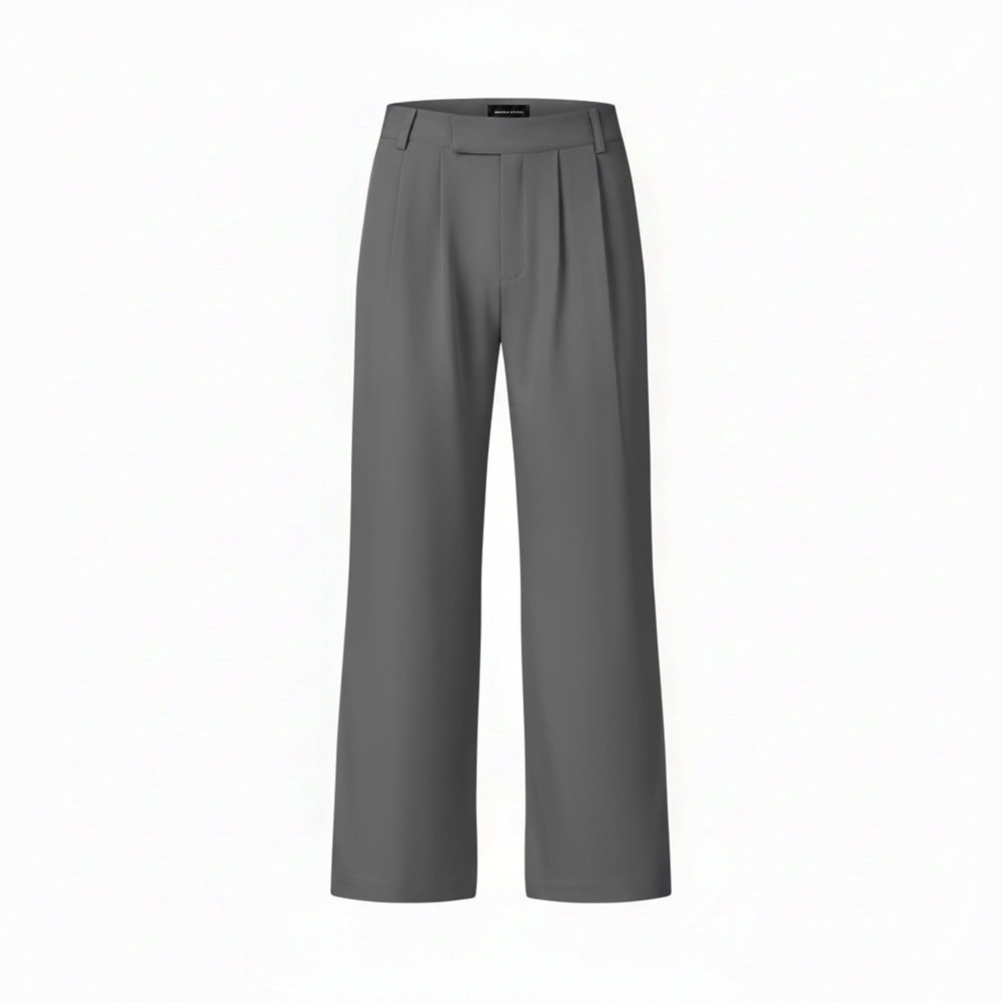  MAVERIK® PLEATED FLARED TROUSERS ( GREY ) 
