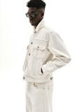  MAVERIK®  TRUCKER DENIM JACKET ( WHITE ) 