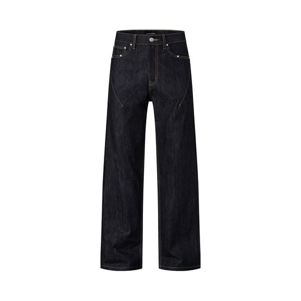  MAVERIK® LOOSE FIT RAW DENIM PANTS ( BLUE ) 