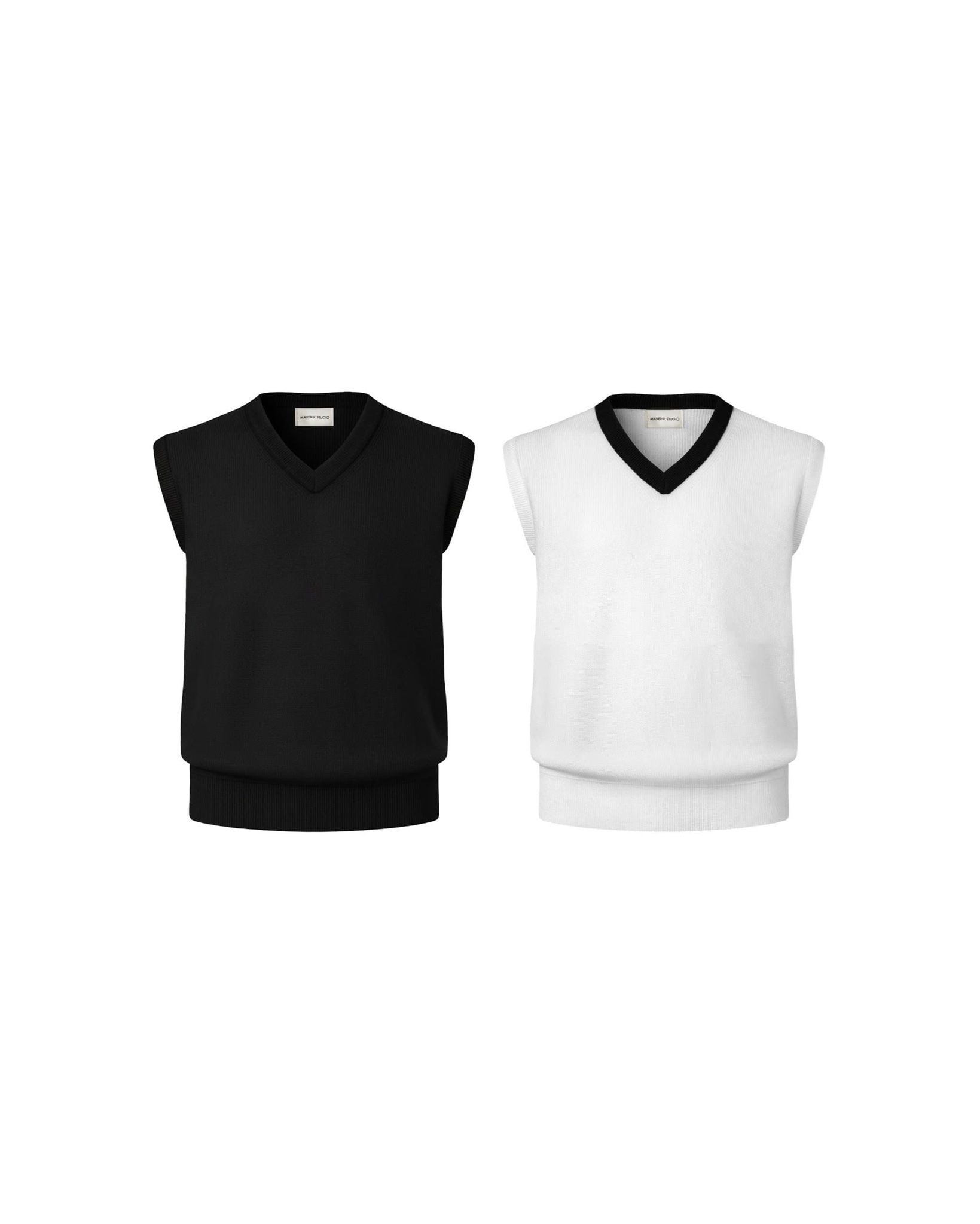  MAVERIK® V-NECK KNIT VEST ( BLACK ) 