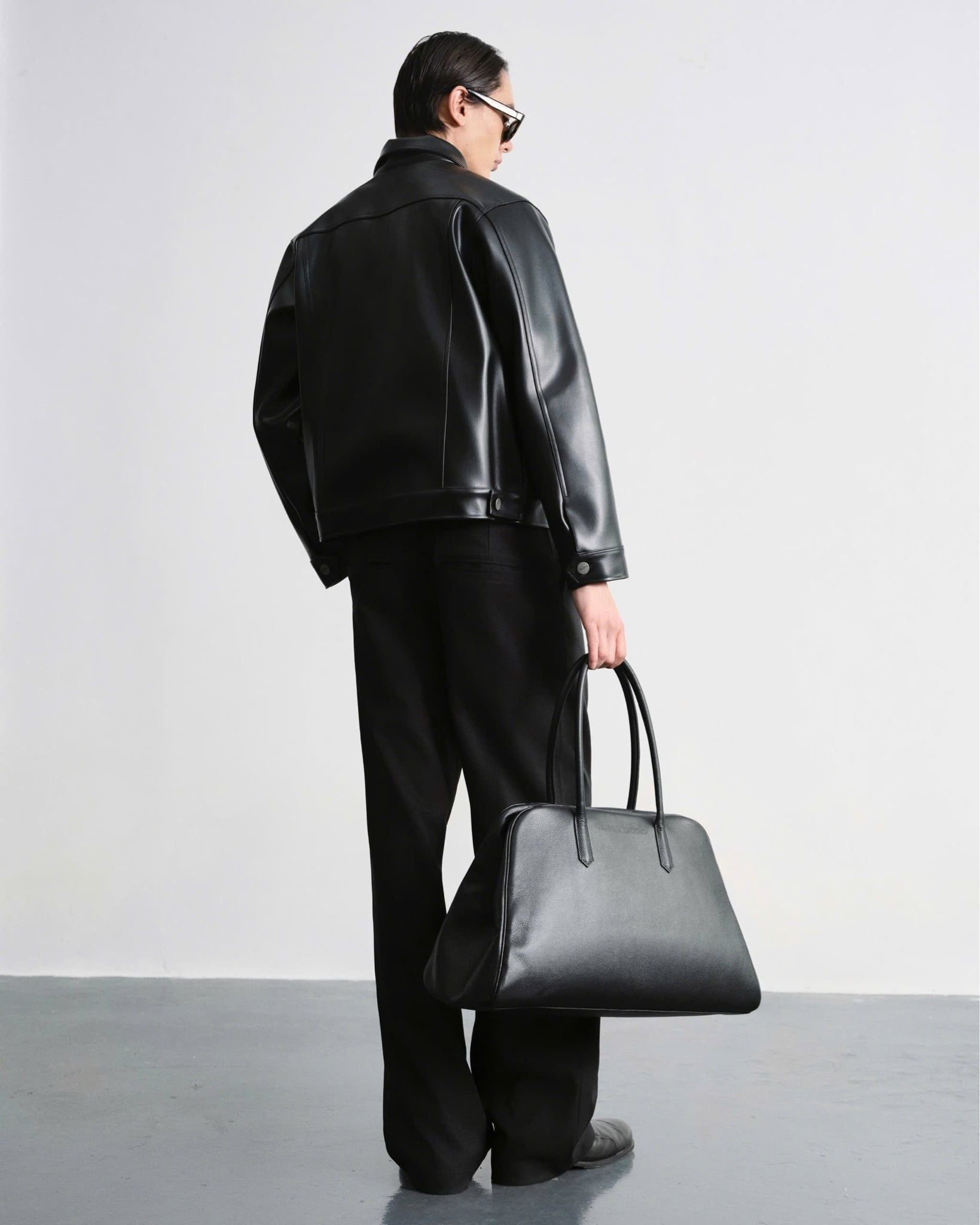  MAVERIK® SECOND SKIN LEATHER TRUCKER JACKET ( OBSIDIAN BLACK ) 