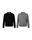  MAVERIK® LONG SLEEVE KNIT POLO ( BLACK ) 