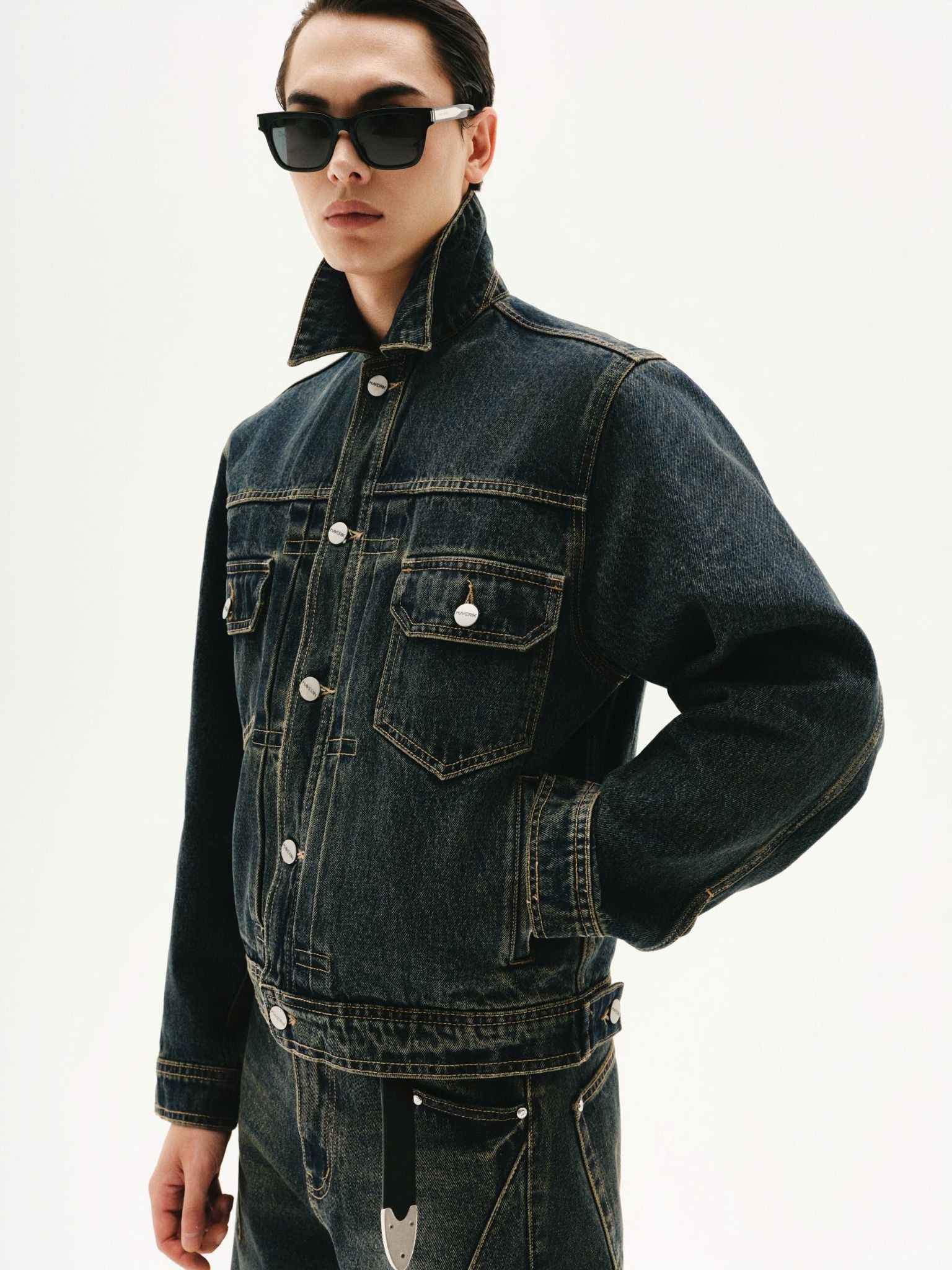  MAVERIK®  TRUCKER DENIM JACKET ( DIRTY BLUE WASHED ) 