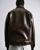  MAVERIK® SECOND SKIN LEATHER TRUCKER JACKET ( SMOKED COCOA ) 