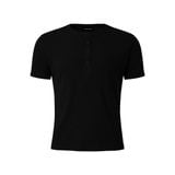  MAVERIK® BUTTON RIB SLIM FIT T-SHIRT ( BLACK ) 