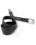  ALMV SILVER / LEATHER BELT ( 3 CM ) 