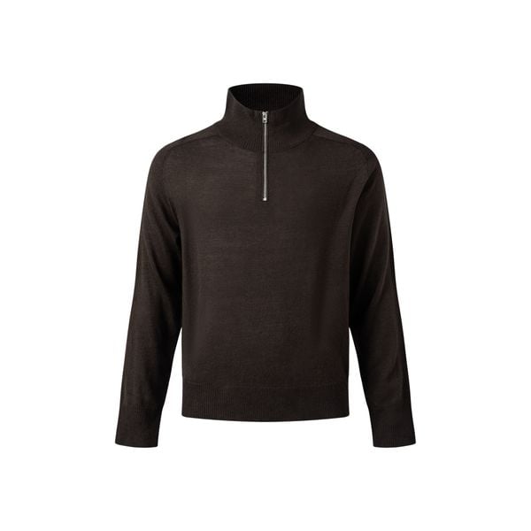  MAVERIK®  LONG SLEEVE HALF ZIP KNIT SHIRT ( MOCHA ) 