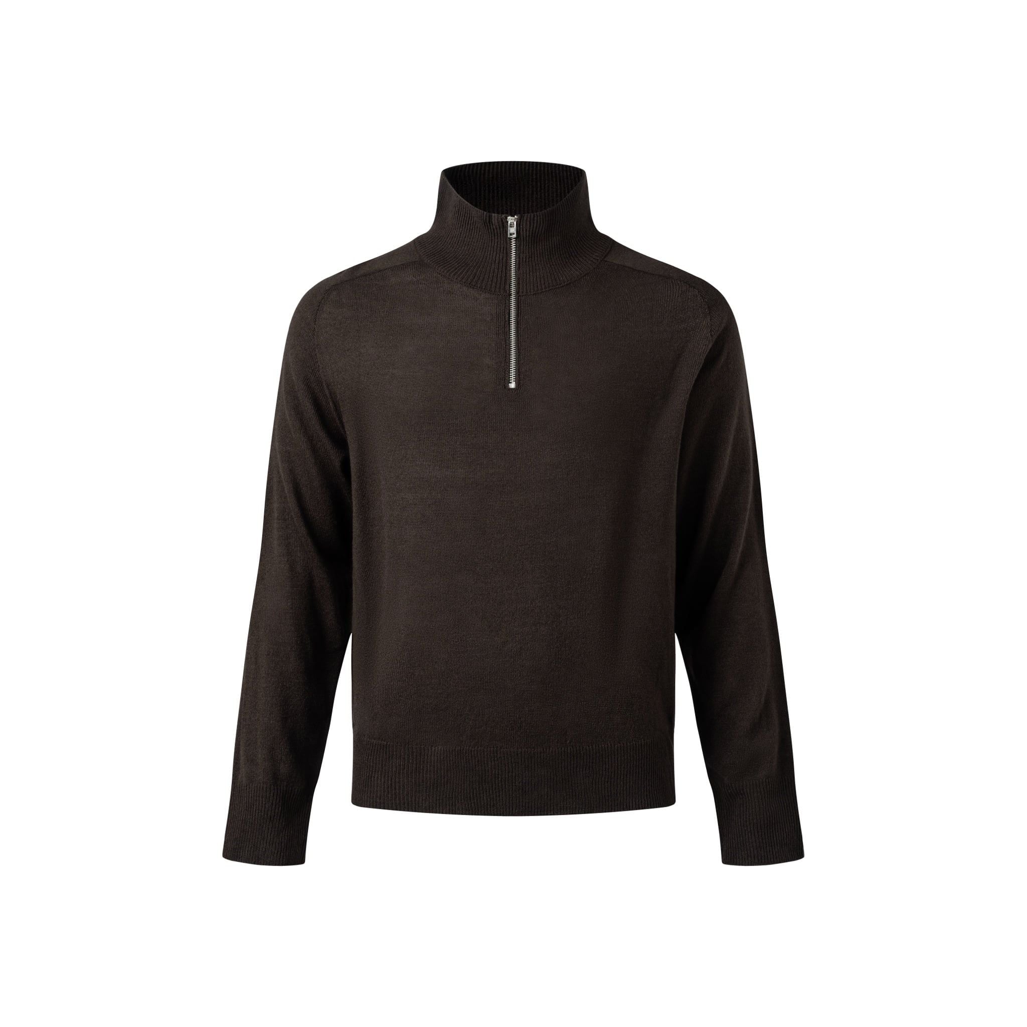  MAVERIK®  LONG SLEEVE HALF ZIP KNIT SHIRT ( MOCHA ) 