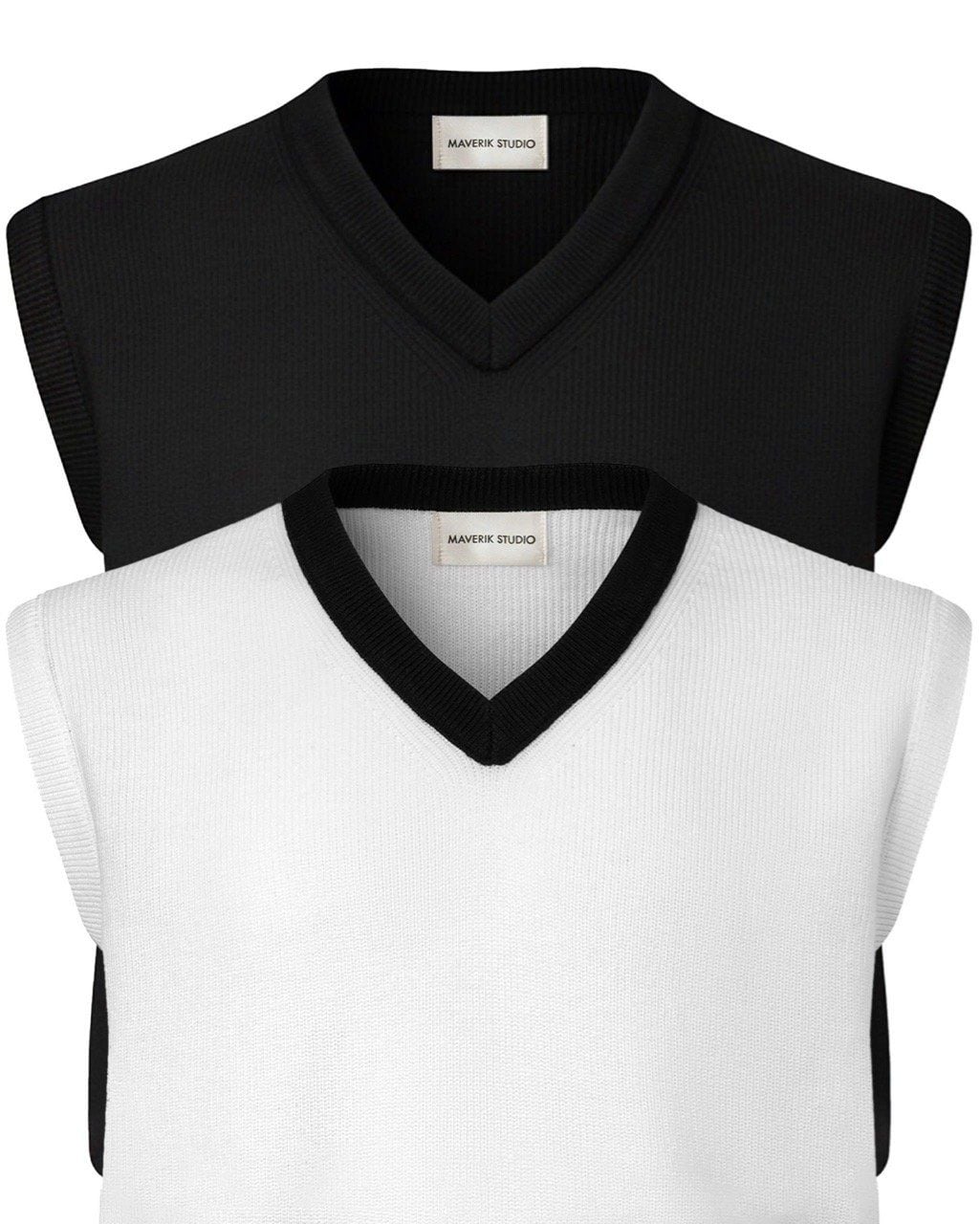  MAVERIK® V-NECK KNIT VEST ( WHITE ) 