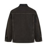  ALMV OVERSIZED DENIM JACKET ( UMBER / STONE WASHED ) 