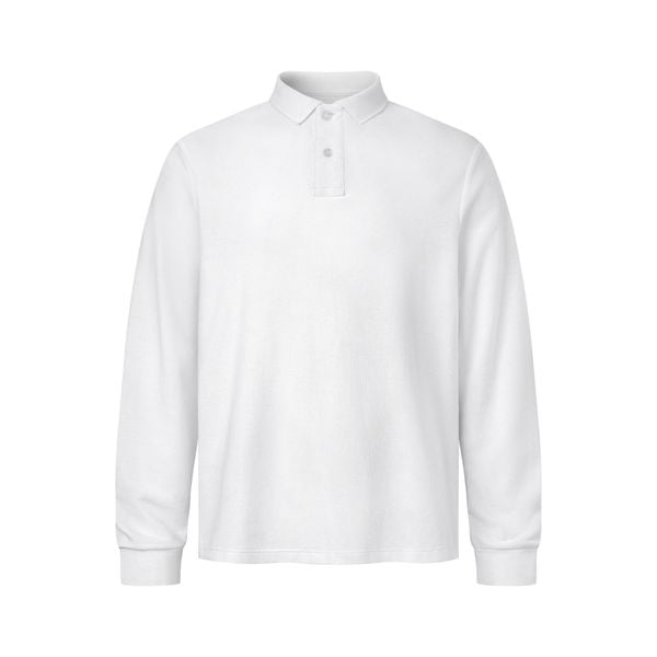  MAVERIK® CLUB PIQUÉ LONGSLEEVE POLO SHIRT ( WHITE ) 