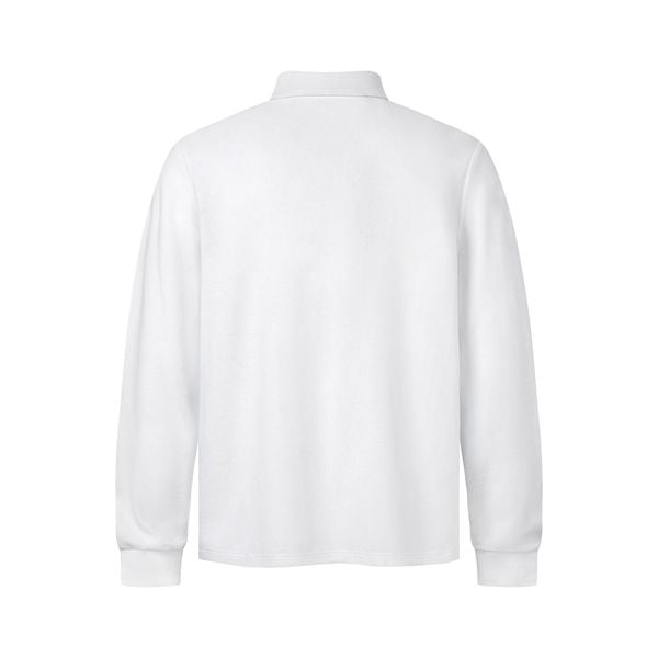  MAVERIK® CLUB PIQUÉ LONGSLEEVE POLO SHIRT ( WHITE ) 