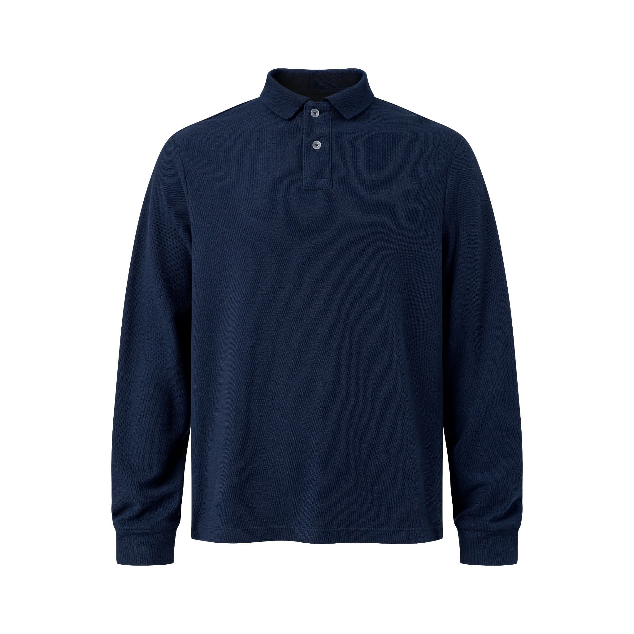  MAVERIK® CLUB PIQUÉ LONGSLEEVE POLO SHIRT (NAVY ) 